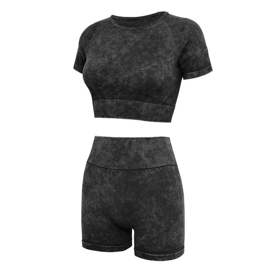 Seamless Acid Wash Yoga Set